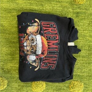 Jerzees Black Gremlins Sweatshirt with Red and White Accents Christmas rare XL